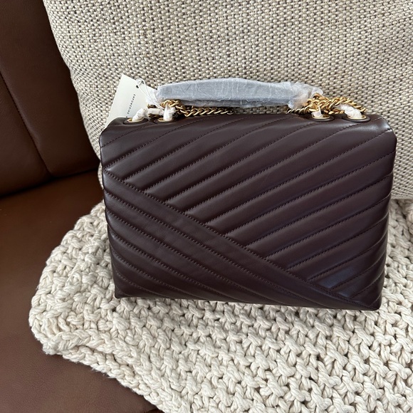 Tory Burch Kira Chevron Shoulder Bag - Tempranillo- New with Tags - Picture 3 of 7